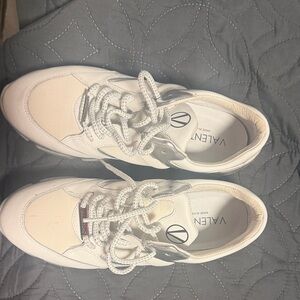 Valentino Women's Sneakers in Cream and Silver